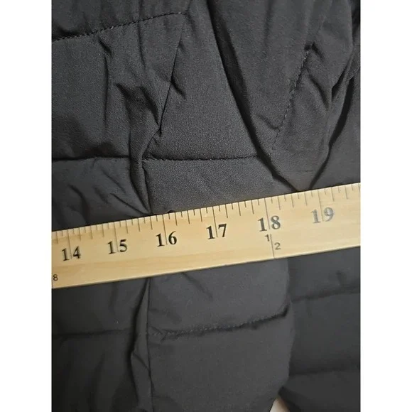 NuAge Women's Jacket Sz S/P Regular Stretch Puffer Coat w Removable Hood Black - Picture 15 of 15